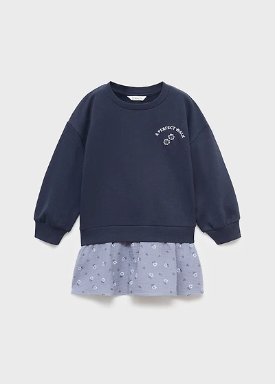 Floral sweatshirt dress