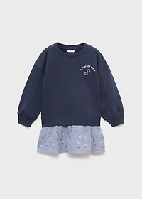 Floral sweatshirt dress