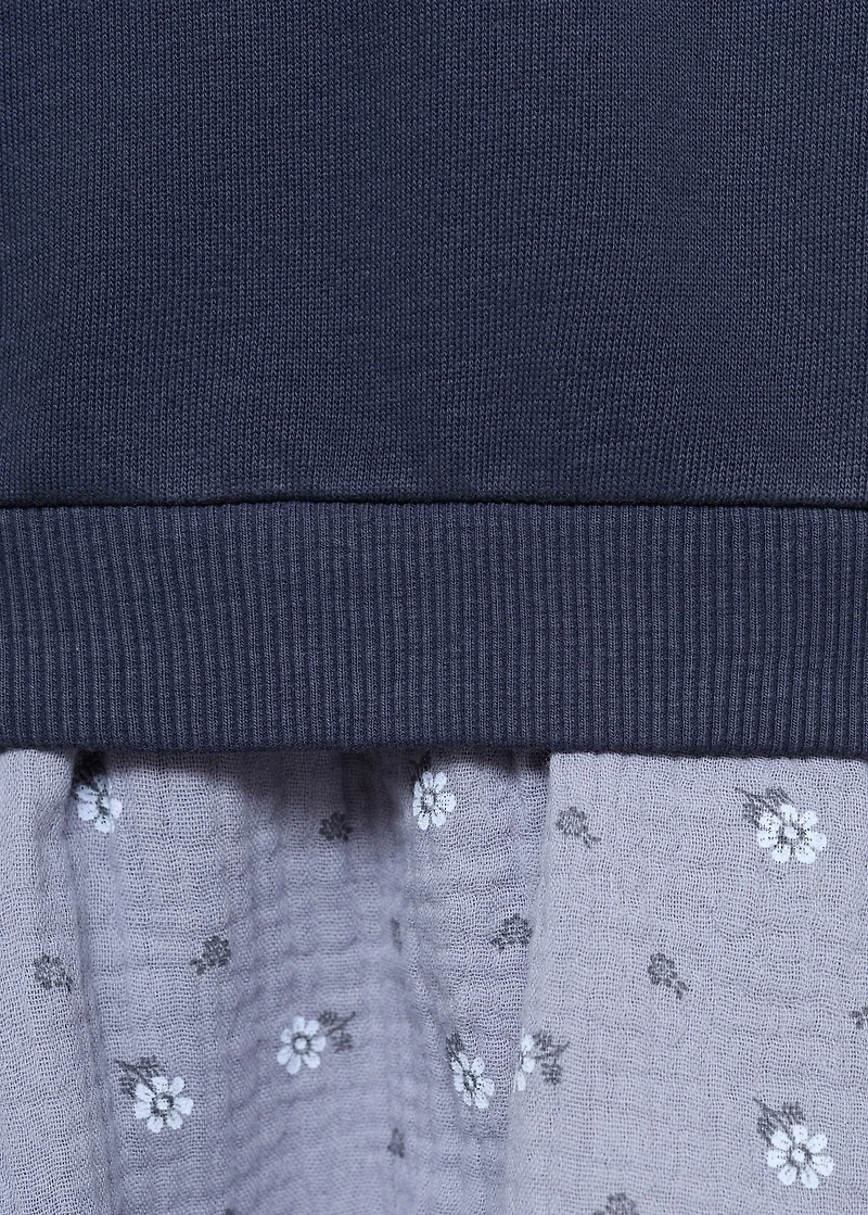 Floral sweatshirt dress