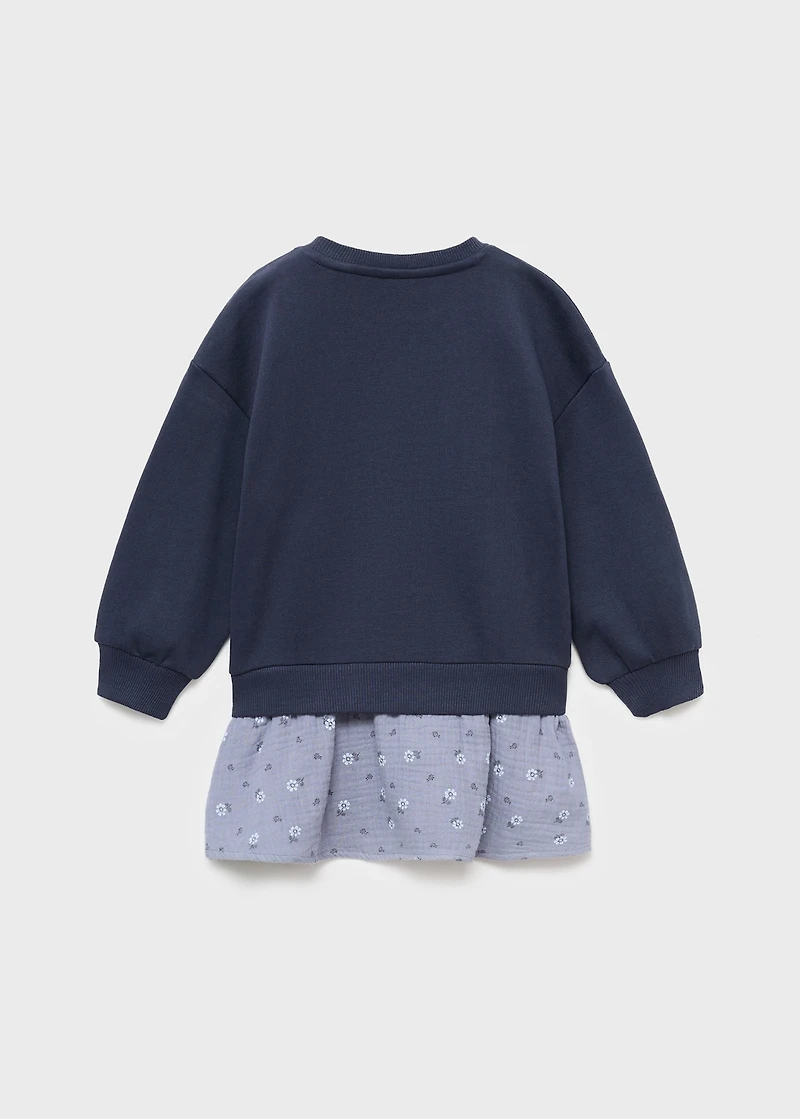 Floral sweatshirt dress