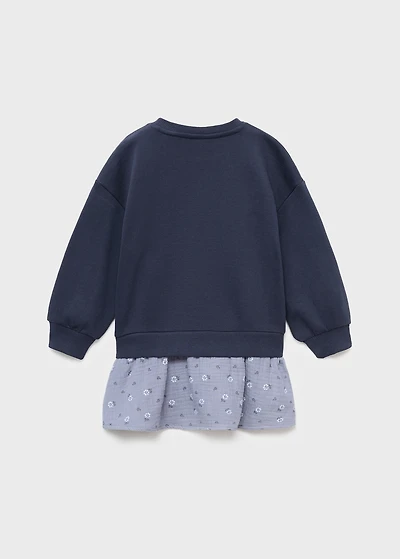 Floral sweatshirt dress