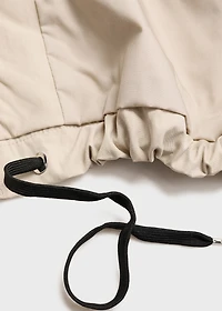 Cotton jacket with corduroy collar