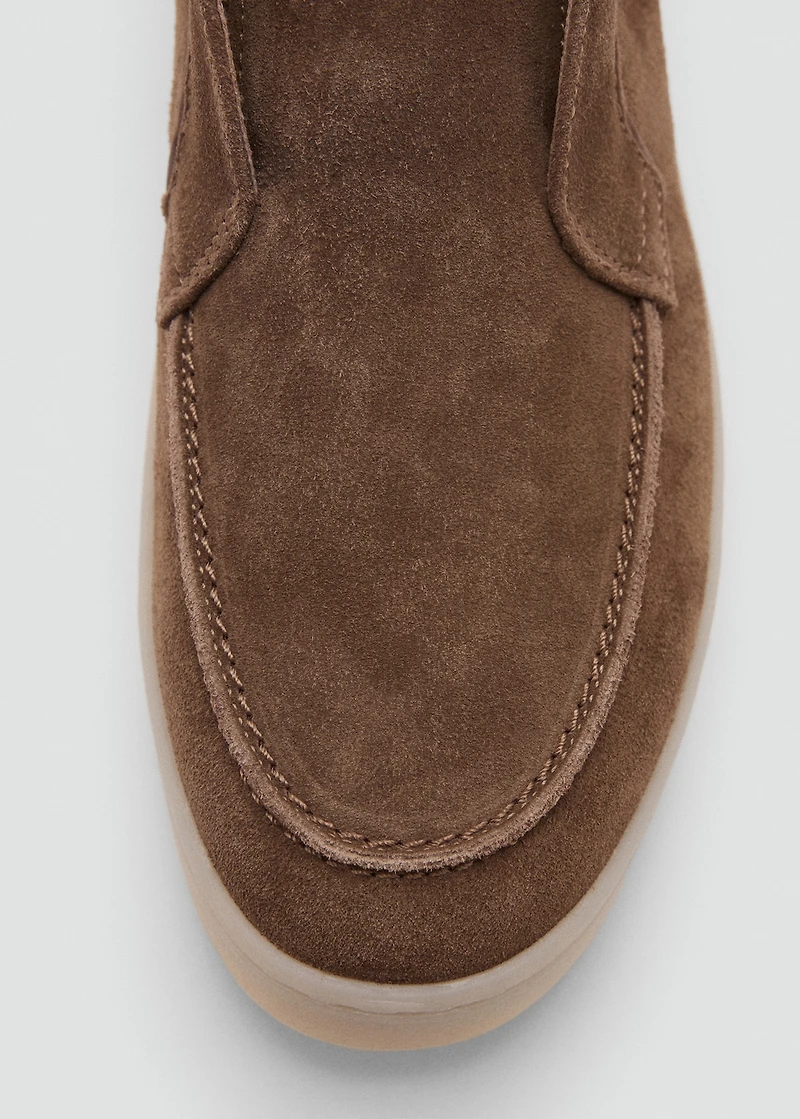 Suede leather ankle boots