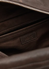 Medium leather shoulder bag with charms