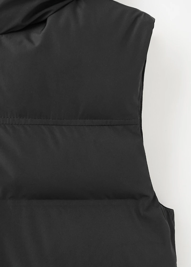 Quilted vest with hood