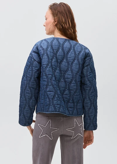 Quilted denim jacket