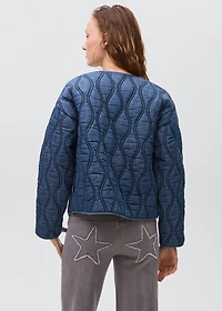 Quilted denim jacket