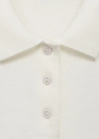 Argyle-pattern polo neck vest