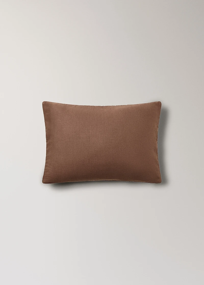 Children's hand-stitched cotton bed cushion cover, 30x40 cm