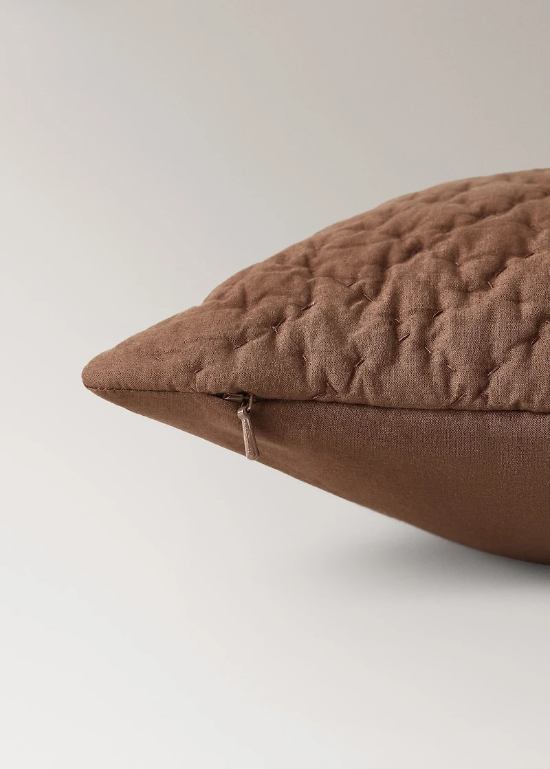 Children's hand-stitched cotton bed cushion cover, 30x40 cm