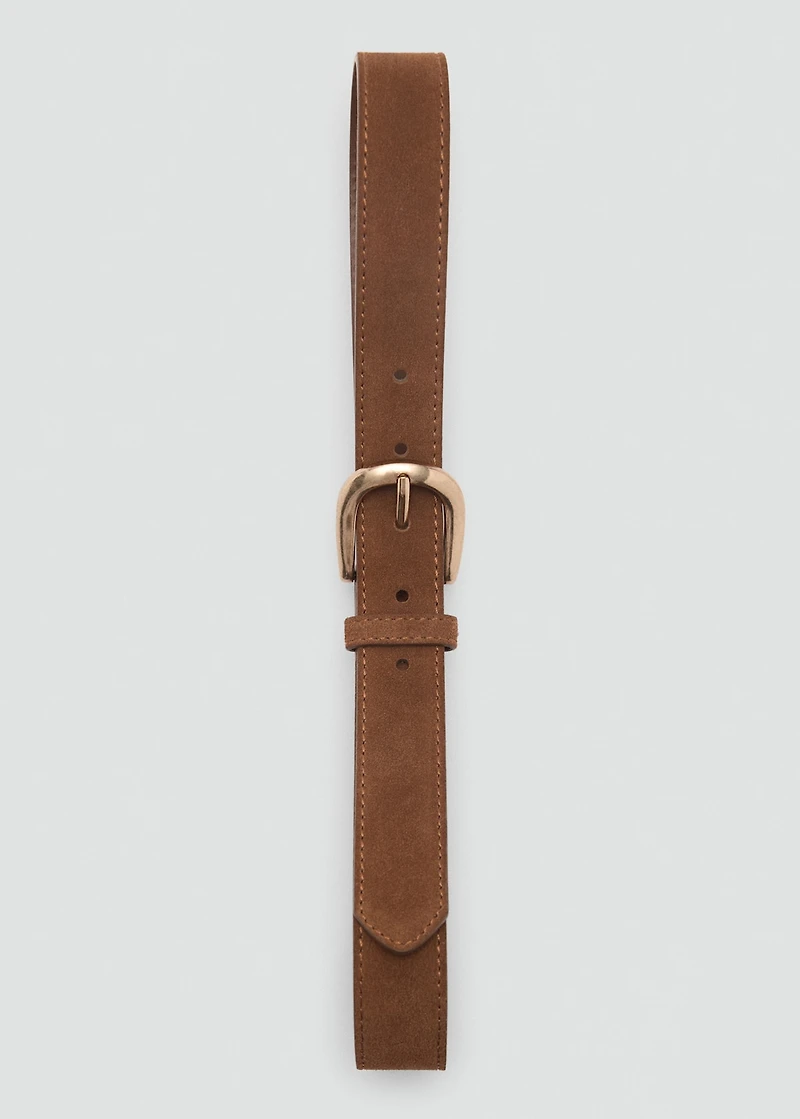 Suede belt