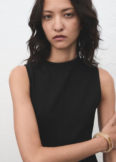 Midi-dress with stitching