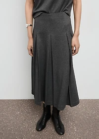 Pleated A-line skirt
