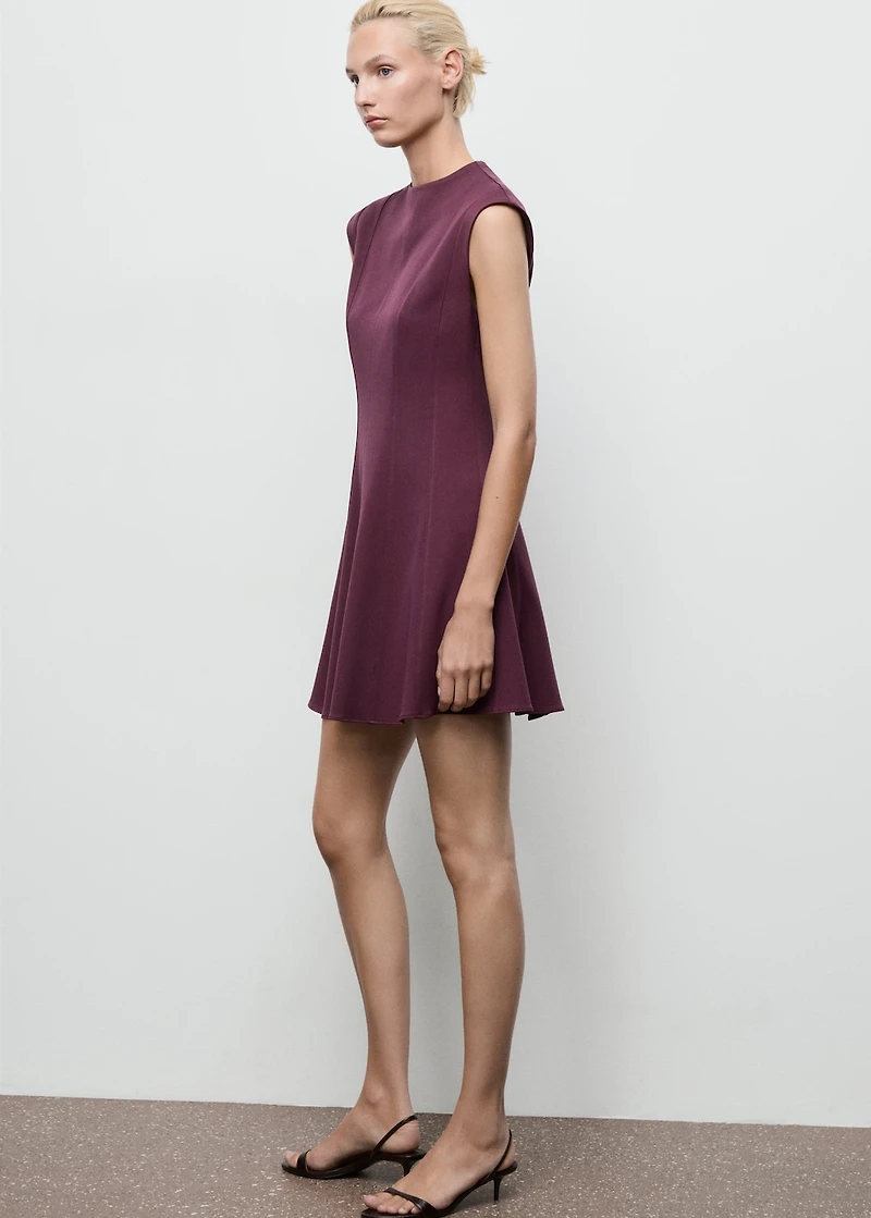 A-line dress with seams