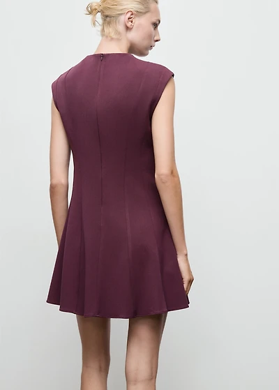 A-line dress with seams