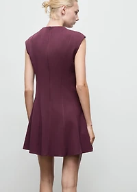 A-line dress with seams