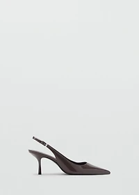 Patent heeled shoes
