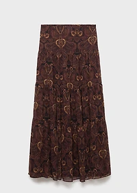 A-line skirt with paisley print