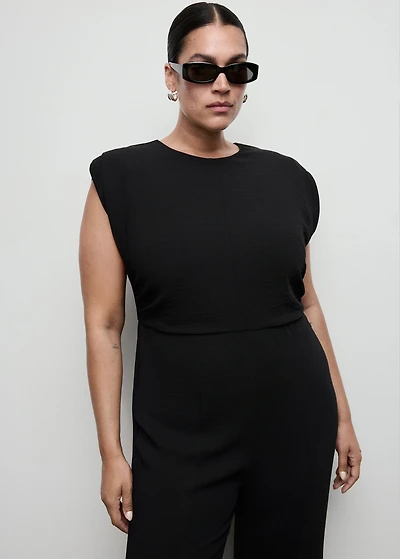 Ruched long jumpsuit