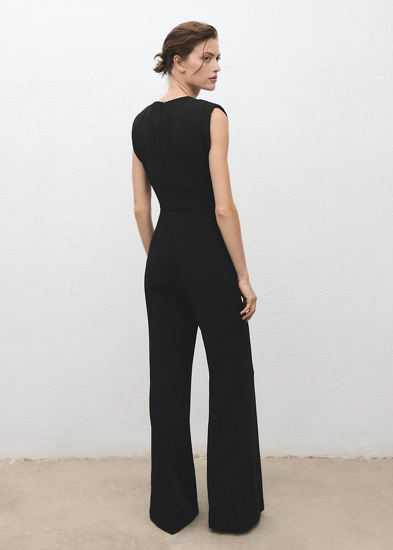 Ruched long jumpsuit