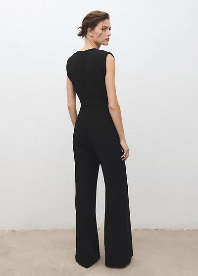 Ruched long jumpsuit