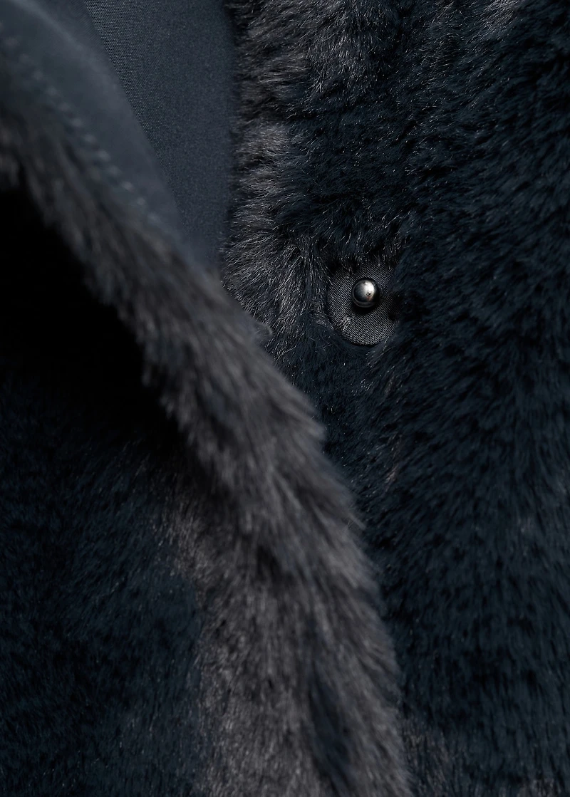 Fur-effect cape vest