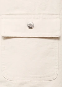 Denim barn jacket with corduroy collar