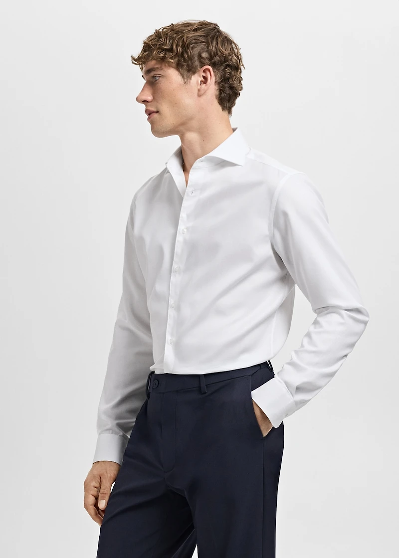 100% cotton slim-fit formal shirt