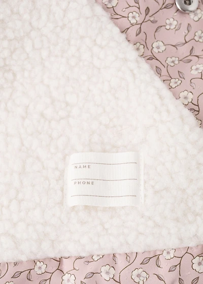 Floral shearling-lined anorak