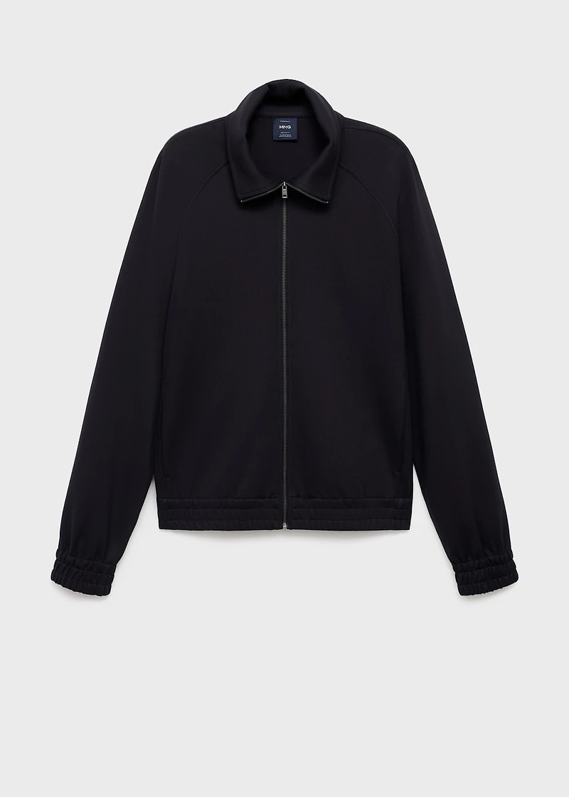Regular-fit zip-up hoodie