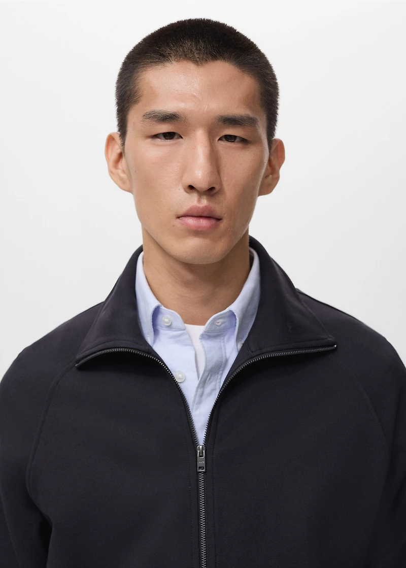 Regular-fit zip-up hoodie