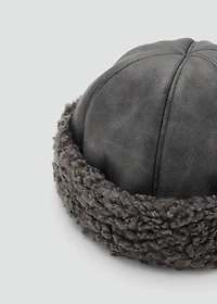 Shearling-effect hat