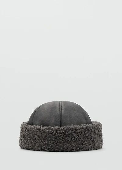 Shearling-effect hat
