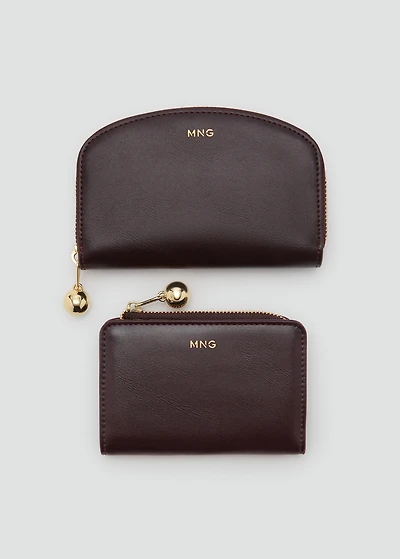 Medium wallet with mini-bead embellishment