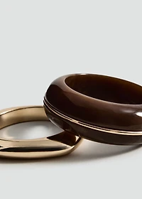 Pack of 2 rigid bracelets