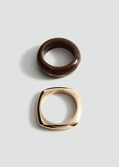 Pack of 2 rigid bracelets