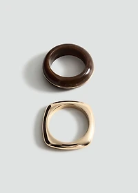 Pack of 2 rigid bracelets