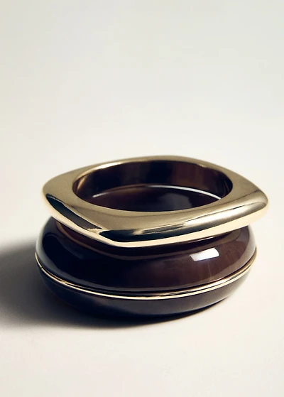 Pack of 2 rigid bracelets