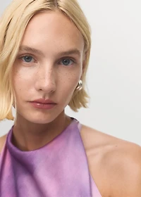 Tie-dye blouse with foulard