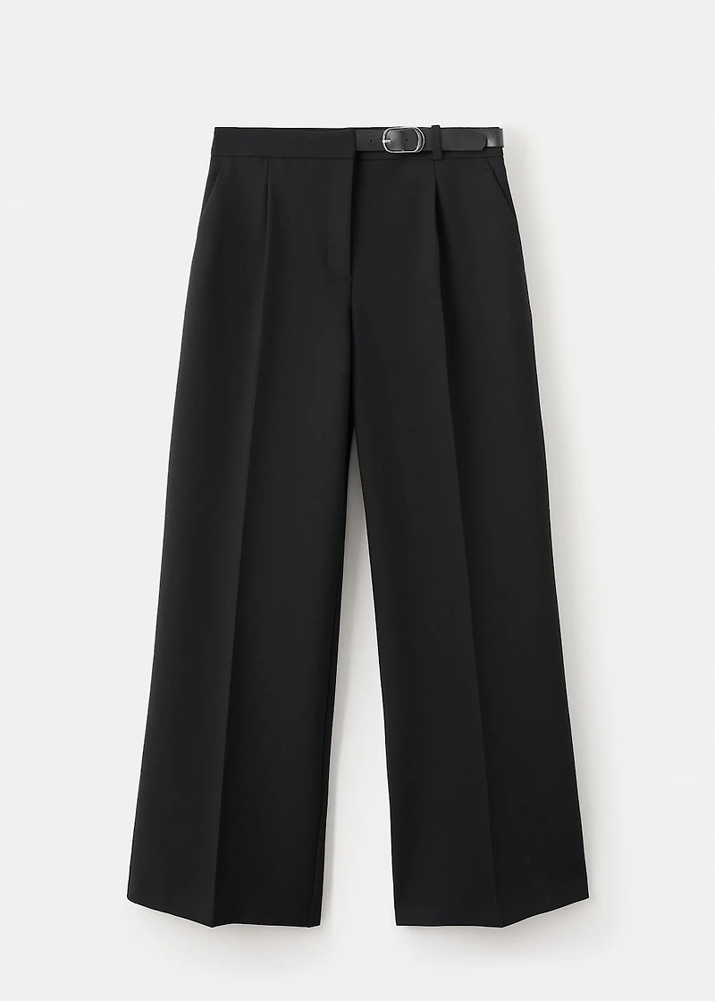 Combined trousers with belt