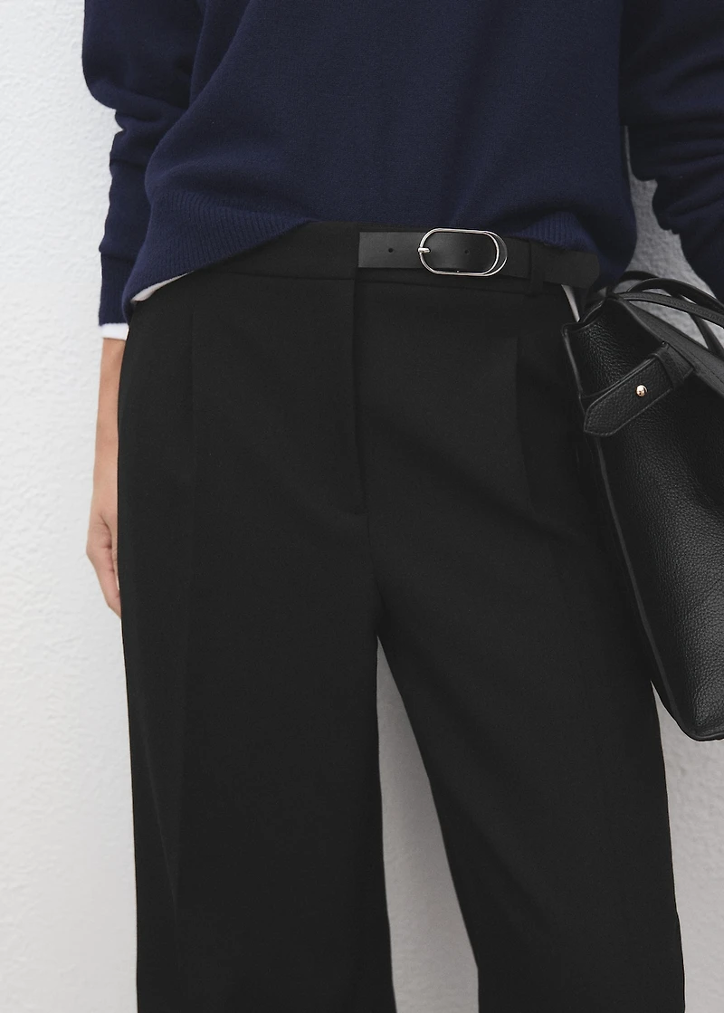 Combined trousers with belt
