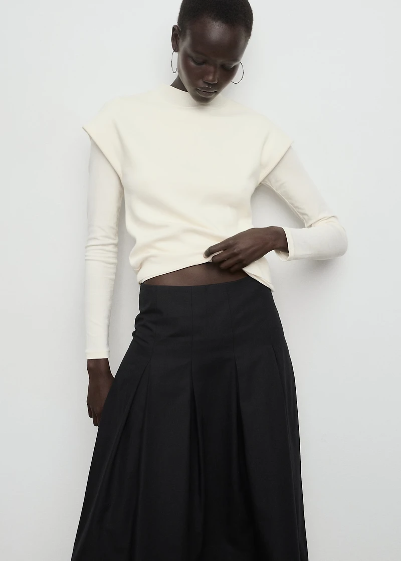 Combined pleated skirt