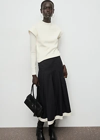 Combined pleated skirt