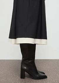 Combined pleated skirt