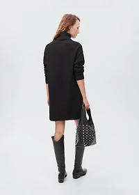 Turtle neck knit dress