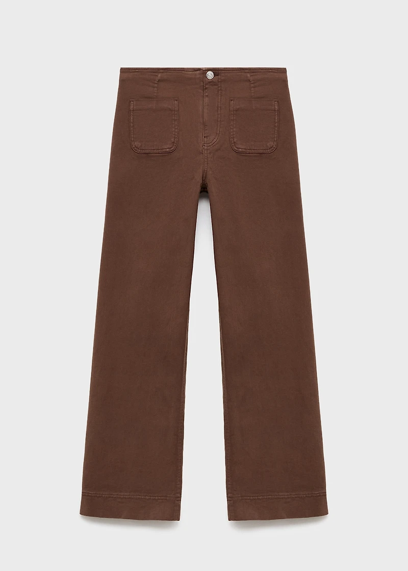 Wide leg jeans with pockets