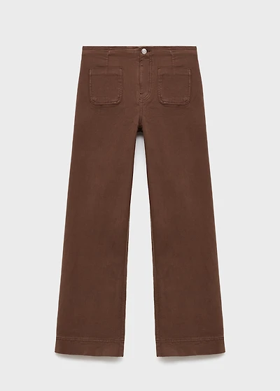 Wide leg jeans with pockets