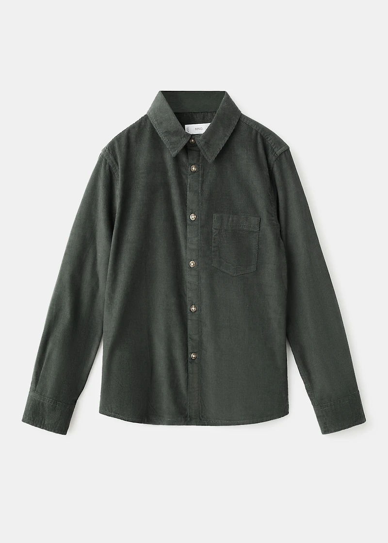 Regular-fit corduroy shirt