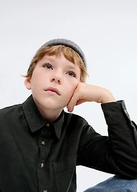 Regular-fit corduroy shirt