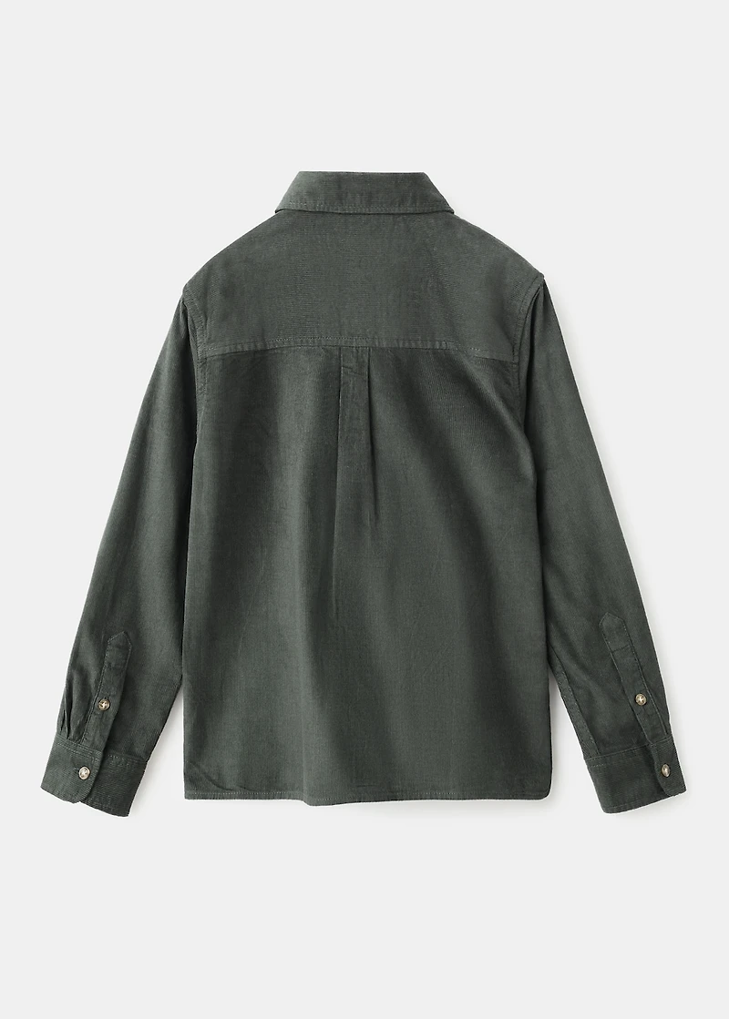 Regular-fit corduroy shirt
